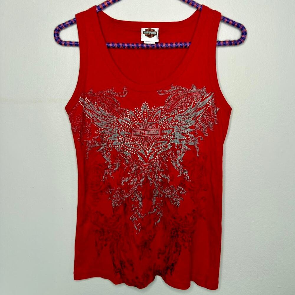 Harley Davidson Y2K Rhinestone Tank